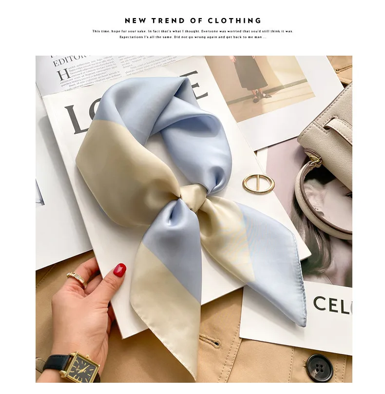 70 Silk Scarf Neck Small Square Scarf New Wave Dot Silk Scarf Small Scarf High-grade Small Scarf For Women display picture 6