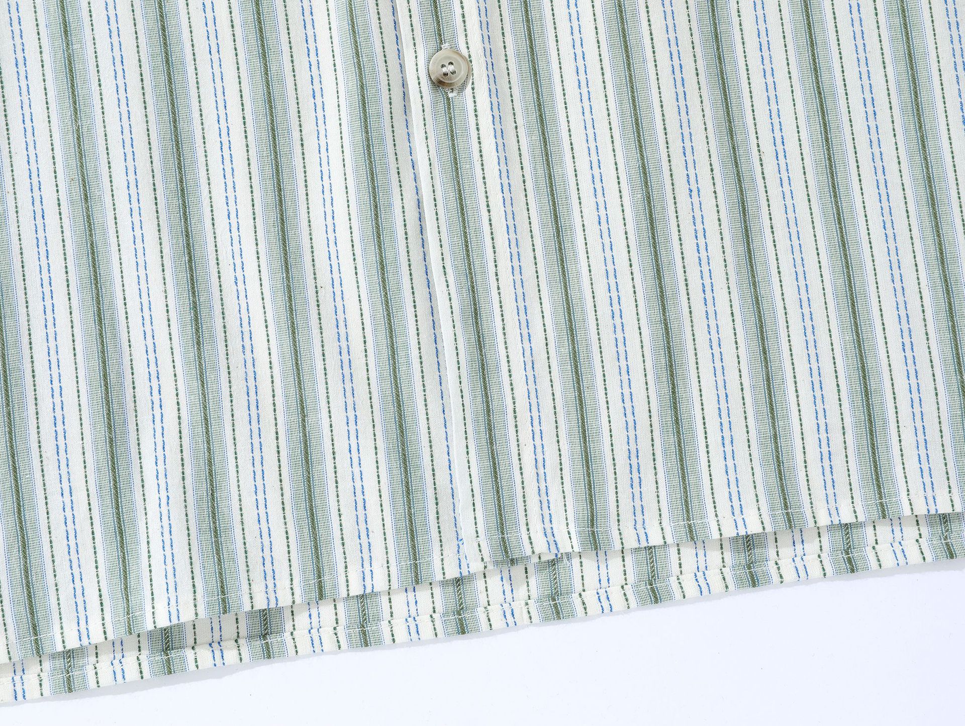Jiayiku Men's  Summer New American College Cleanfit Striped Shirt Antique Embroidered Shirt display picture 17