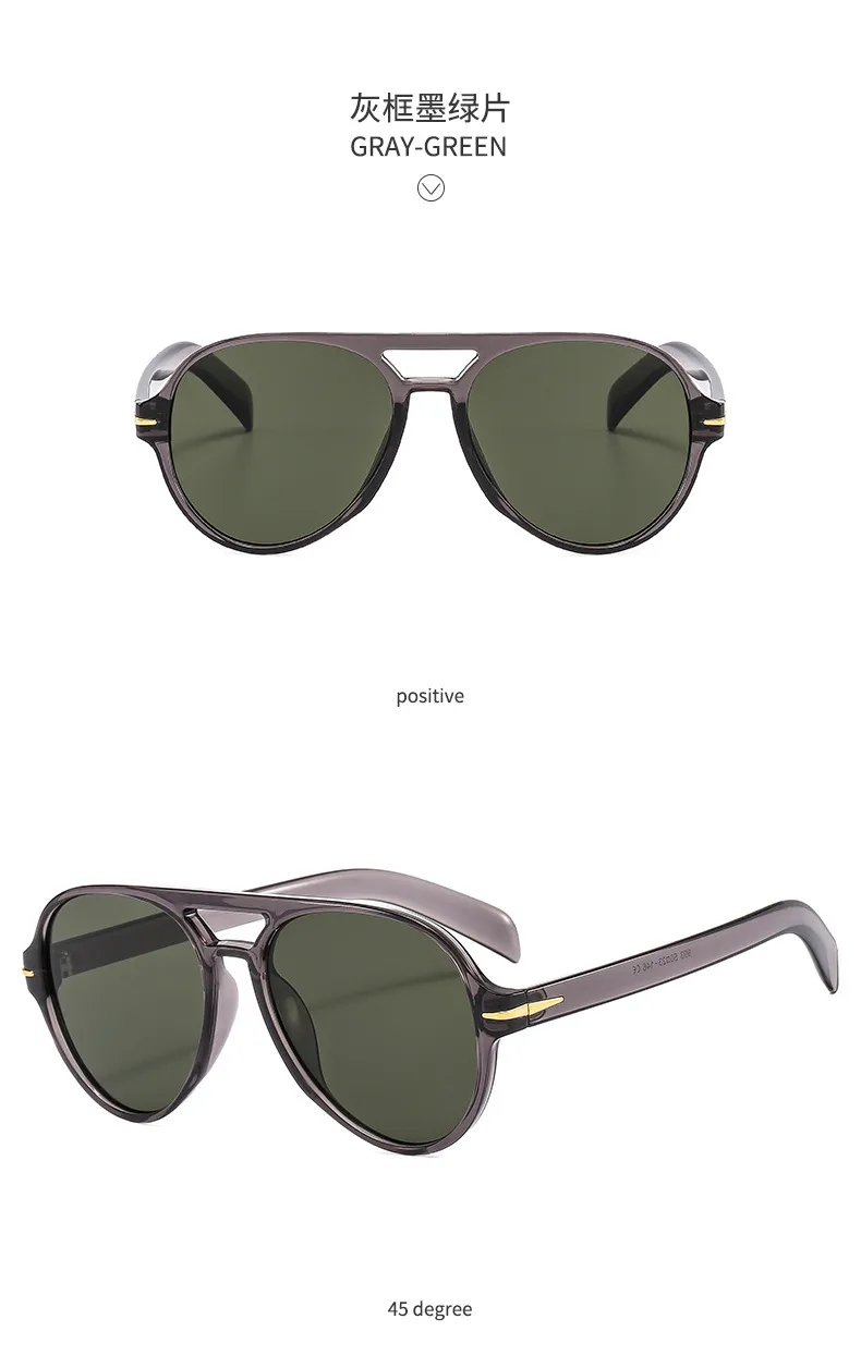 PC Double Beam Large Frame Retro Goggles Sunshade UV Protection Sunglasses Men's Aviator Sunglasses  Glasses display picture 9