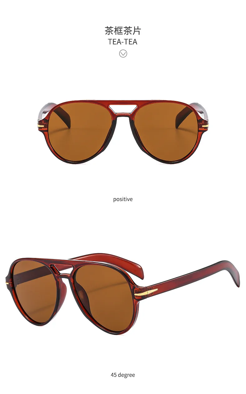PC Double Beam Large Frame Retro Goggles Sunshade UV Protection Sunglasses Men's Aviator Sunglasses  Glasses display picture 10
