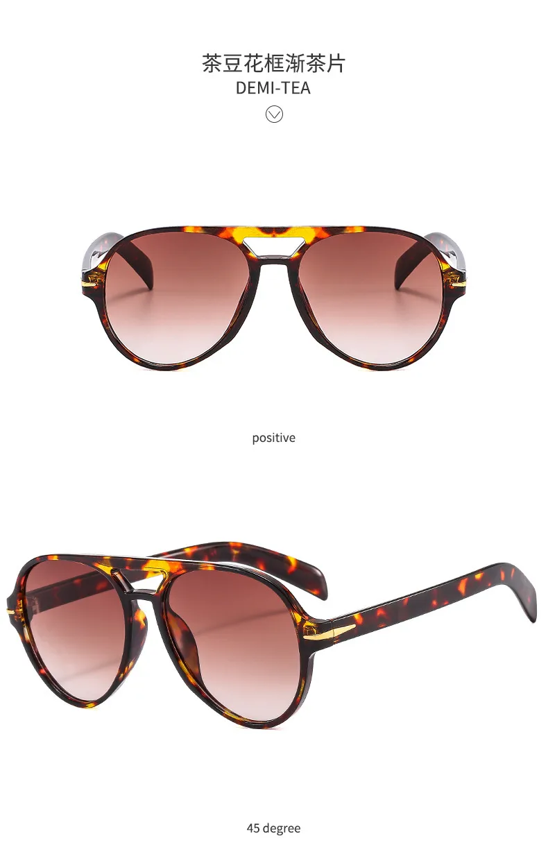 PC Double Beam Large Frame Retro Goggles Sunshade UV Protection Sunglasses Men's Aviator Sunglasses  Glasses display picture 11