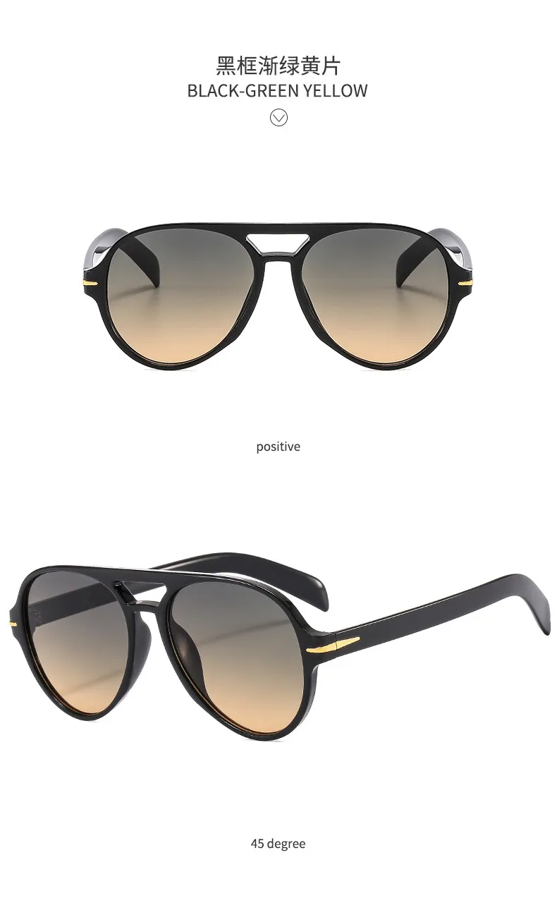 PC Double Beam Large Frame Retro Goggles Sunshade UV Protection Sunglasses Men's Aviator Sunglasses  Glasses display picture 13