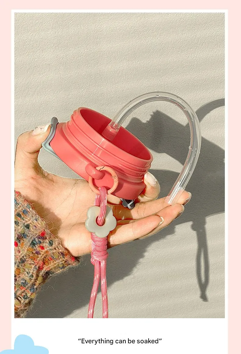 Water Cup Girls Coffee Cup Accompaniment Portable  New Suction Cup Summer Tritan Student Plastic Cup display picture 3