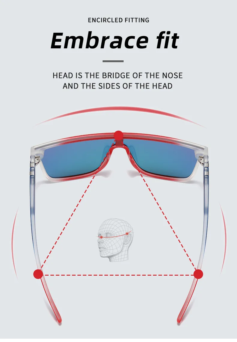 Real Film Conjoined Glasses Outdoor Sports Beach Driver Fishing Sunglasses Men's And Women's UV Protection Sunglasses display picture 3