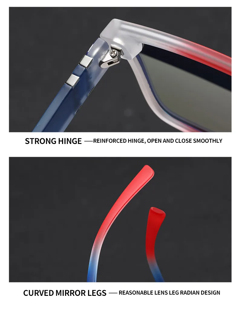 Real Film Conjoined Glasses Outdoor Sports Beach Driver Fishing Sunglasses Men's And Women's UV Protection Sunglasses display picture 5