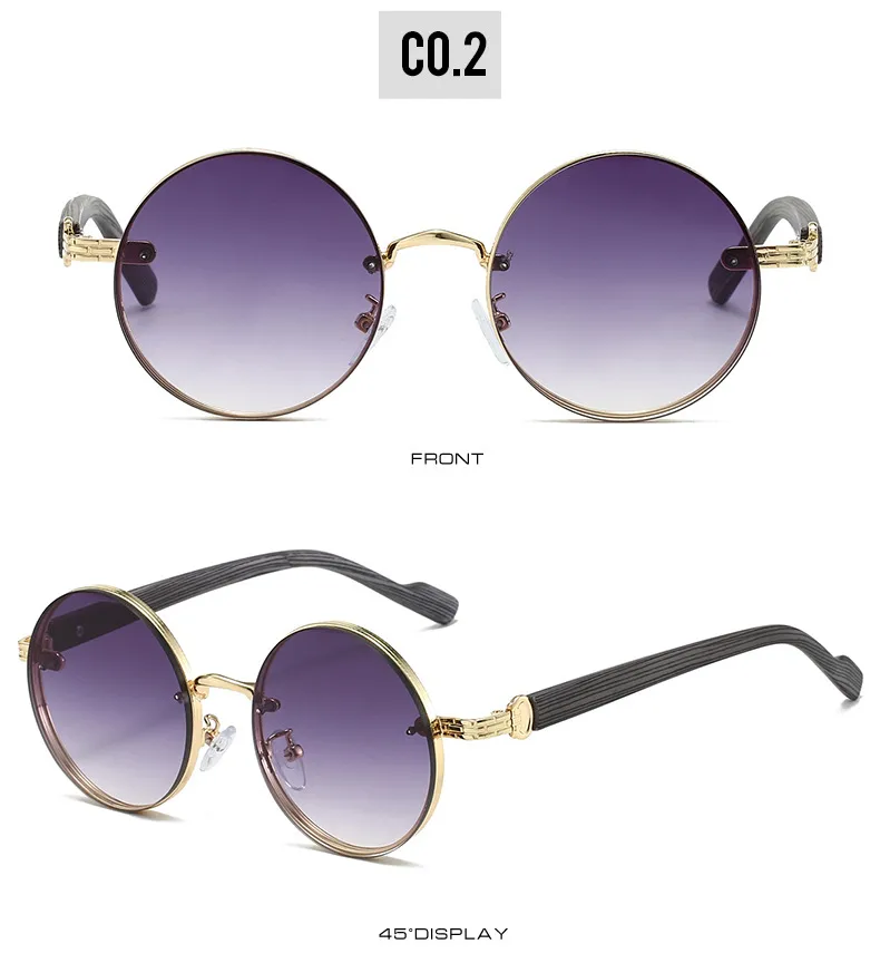 New  Style Metal Round Fashion Sunglasses Casual All-match Outdoor UV Protection Men's Sunglasses display picture 4
