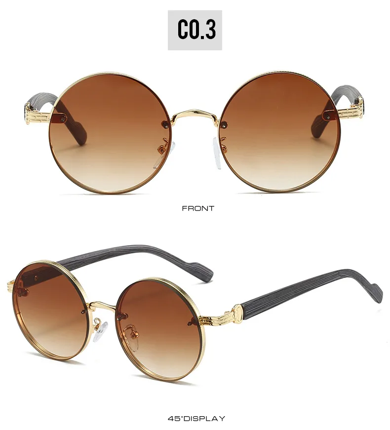 New  Style Metal Round Fashion Sunglasses Casual All-match Outdoor UV Protection Men's Sunglasses display picture 5