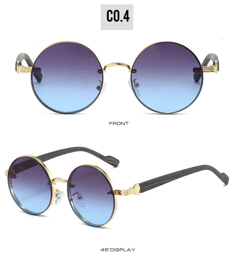New  Style Metal Round Fashion Sunglasses Casual All-match Outdoor UV Protection Men's Sunglasses display picture 6