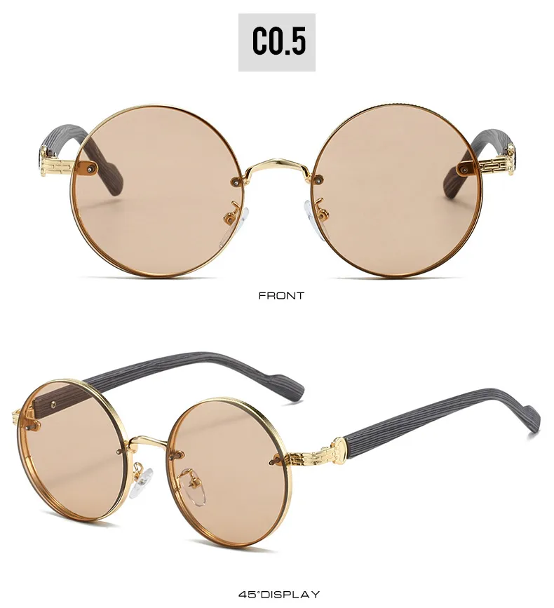 New  Style Metal Round Fashion Sunglasses Casual All-match Outdoor UV Protection Men's Sunglasses display picture 7