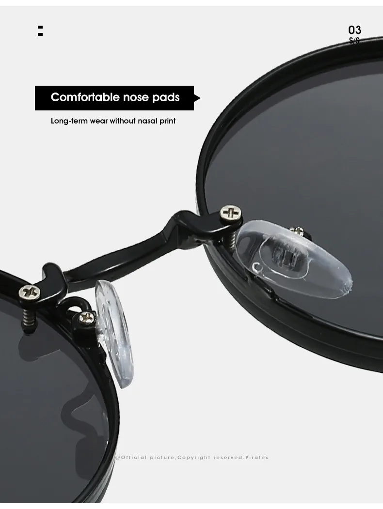 New  Style Metal Round Fashion Sunglasses Casual All-match Outdoor UV Protection Men's Sunglasses display picture 11