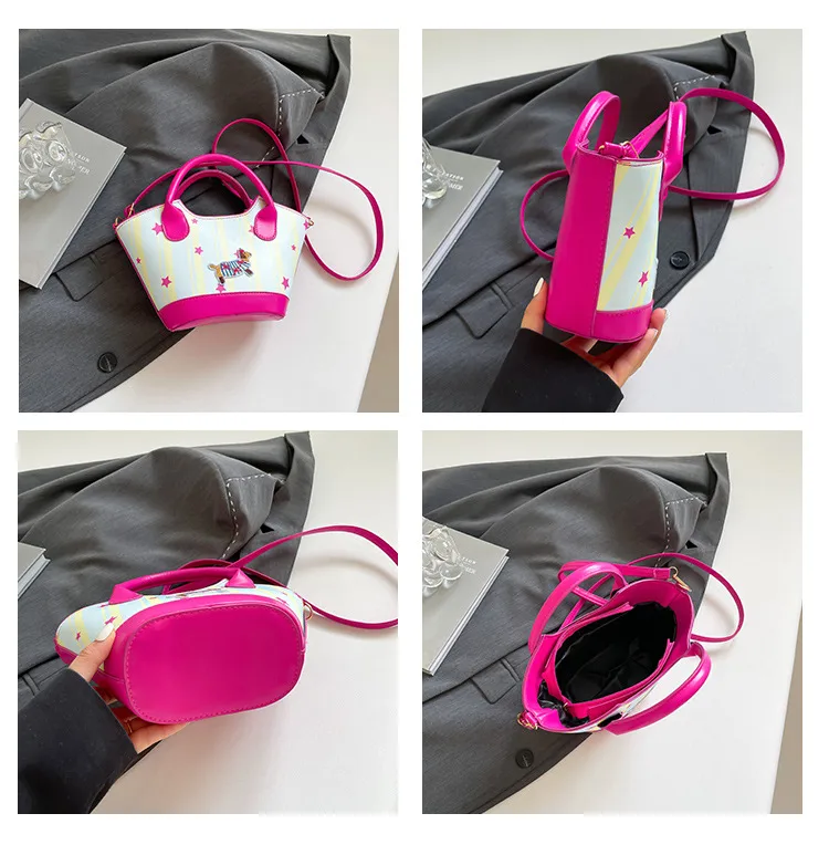 Niche Design Fashion Bag Internet Celebrant Bucket Handbag New Cute Dopamine Color Vegetable Basket Bag Crossbody Bag display picture 3