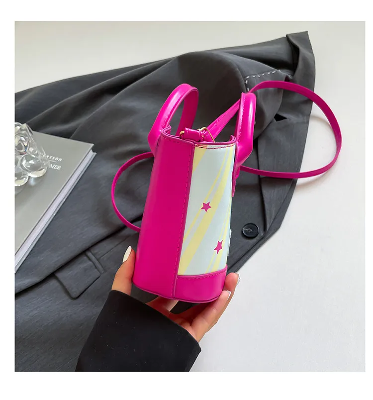 Niche Design Fashion Bag Internet Celebrant Bucket Handbag New Cute Dopamine Color Vegetable Basket Bag Crossbody Bag display picture 16