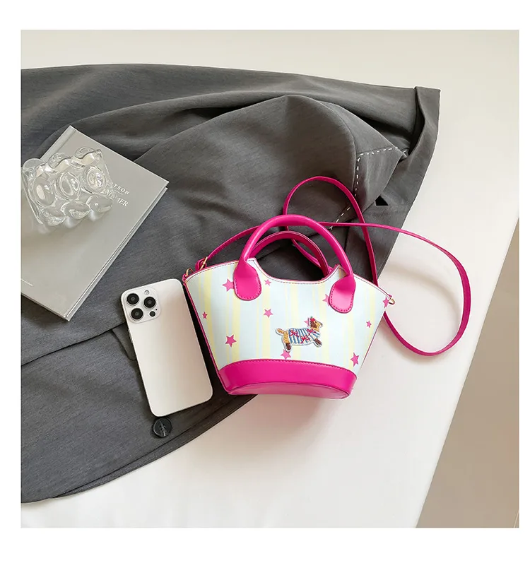 Niche Design Fashion Bag Internet Celebrant Bucket Handbag New Cute Dopamine Color Vegetable Basket Bag Crossbody Bag display picture 20