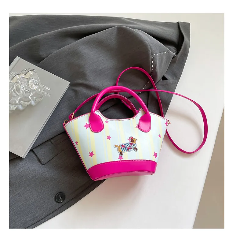 Niche Design Fashion Bag Internet Celebrant Bucket Handbag New Cute Dopamine Color Vegetable Basket Bag Crossbody Bag display picture 21