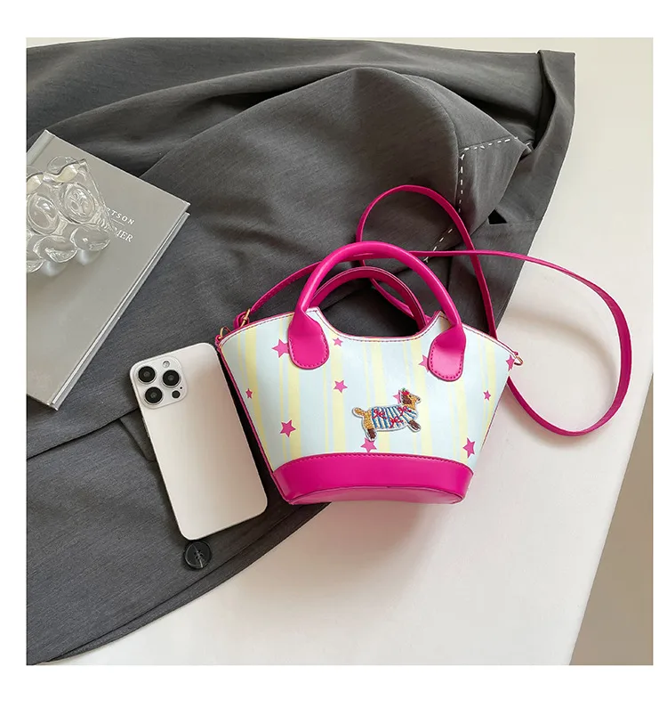 Niche Design Fashion Bag Internet Celebrant Bucket Handbag New Cute Dopamine Color Vegetable Basket Bag Crossbody Bag display picture 22