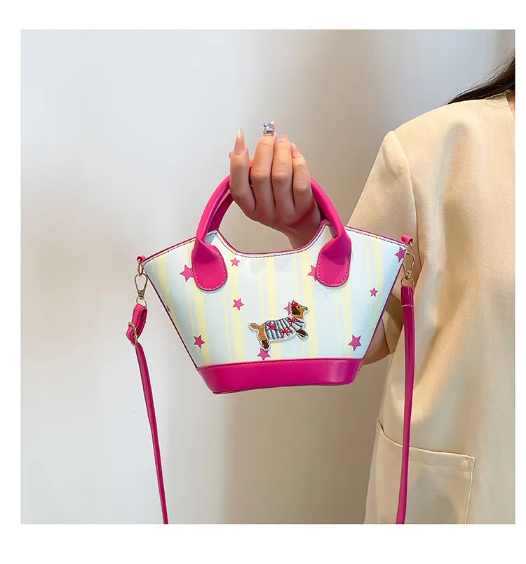 Niche Design Fashion Bag Internet Celebrant Bucket Handbag New Cute Dopamine Color Vegetable Basket Bag Crossbody Bag display picture 24