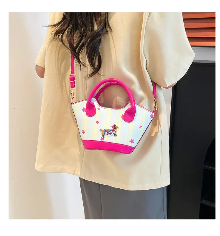 Niche Design Fashion Bag Internet Celebrant Bucket Handbag New Cute Dopamine Color Vegetable Basket Bag Crossbody Bag display picture 37