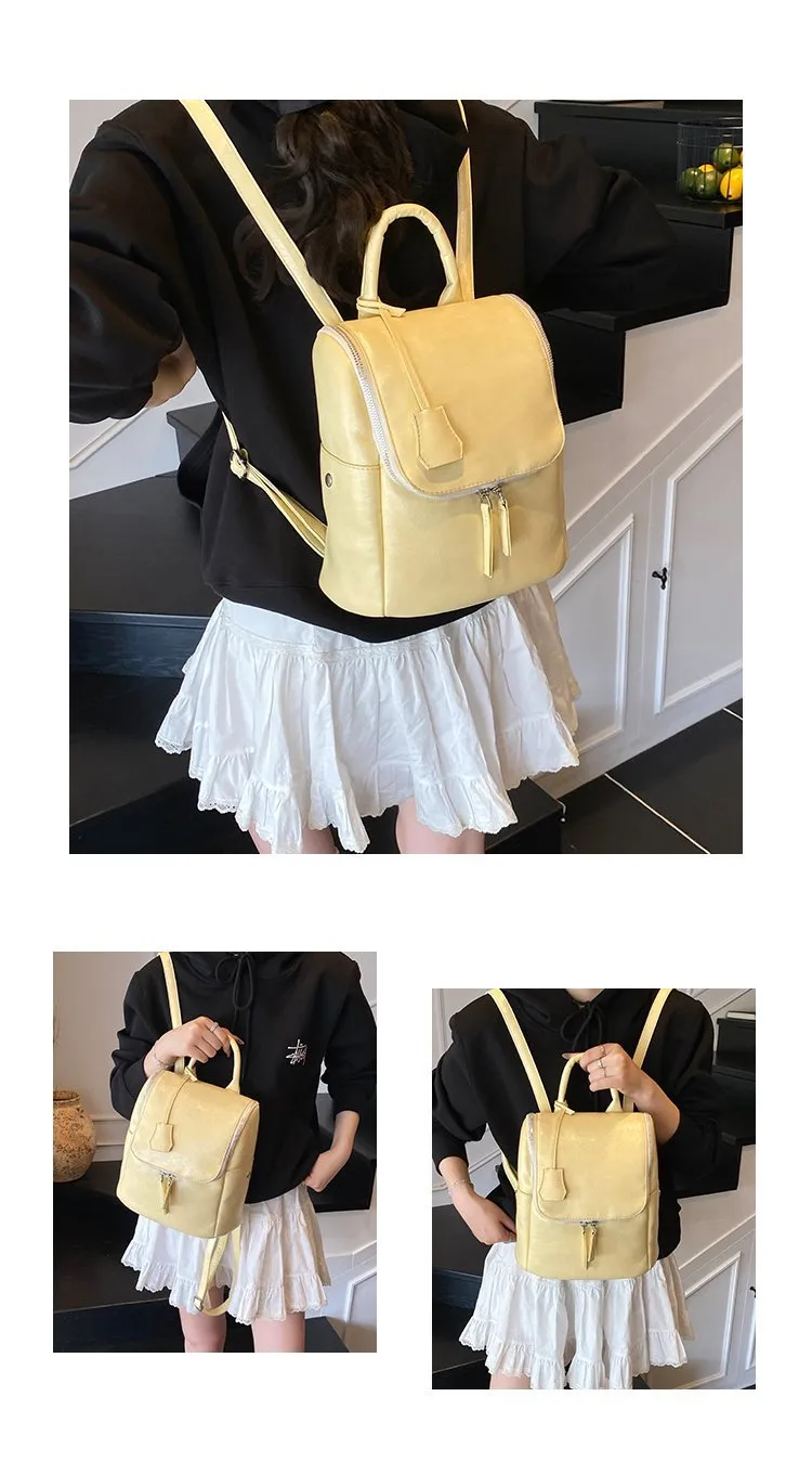 Solid Color Casual Holiday Women's Backpack display picture 5