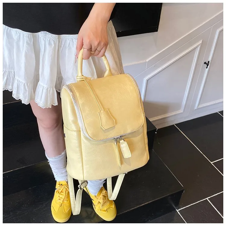 Solid Color Casual Holiday Women's Backpack display picture 4