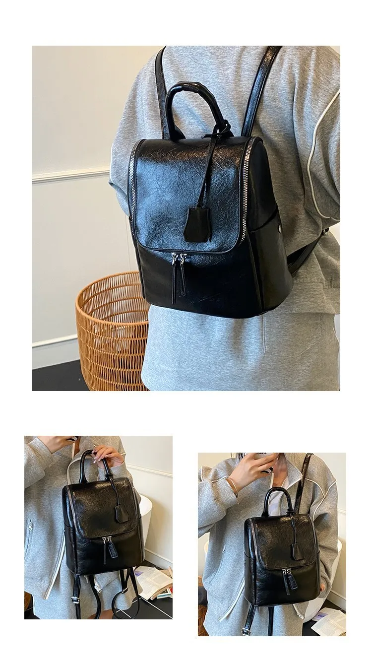 Solid Color Casual Holiday Women's Backpack display picture 6