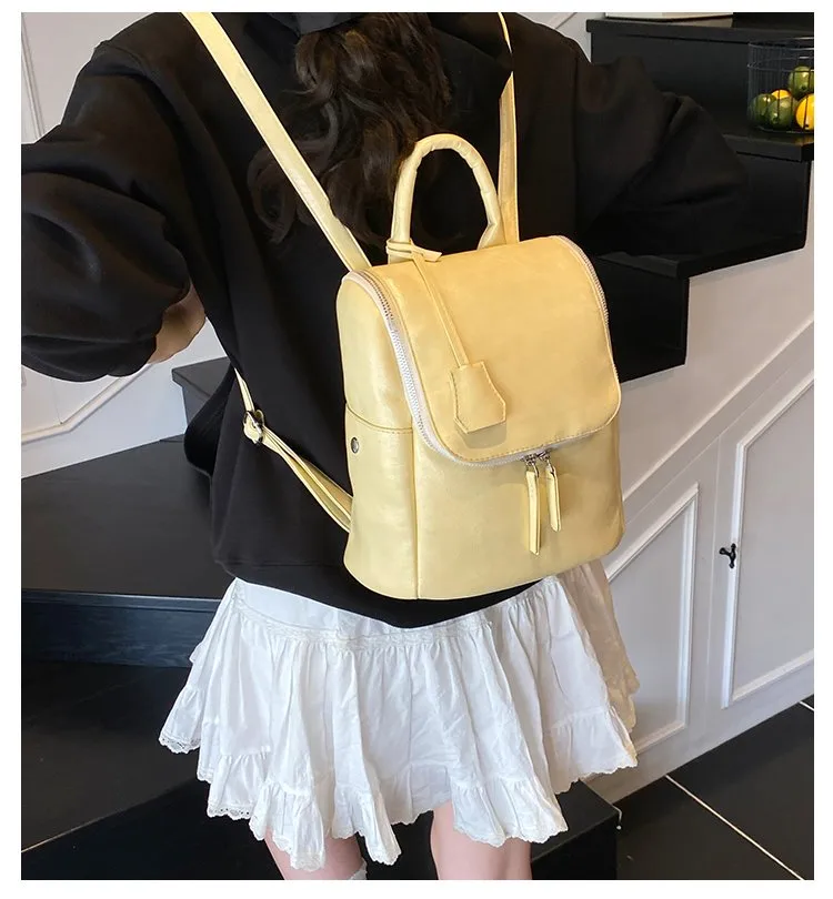 Solid Color Casual Holiday Women's Backpack display picture 2