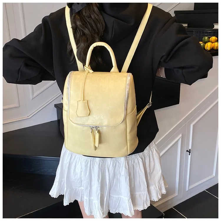 Solid Color Casual Holiday Women's Backpack display picture 15