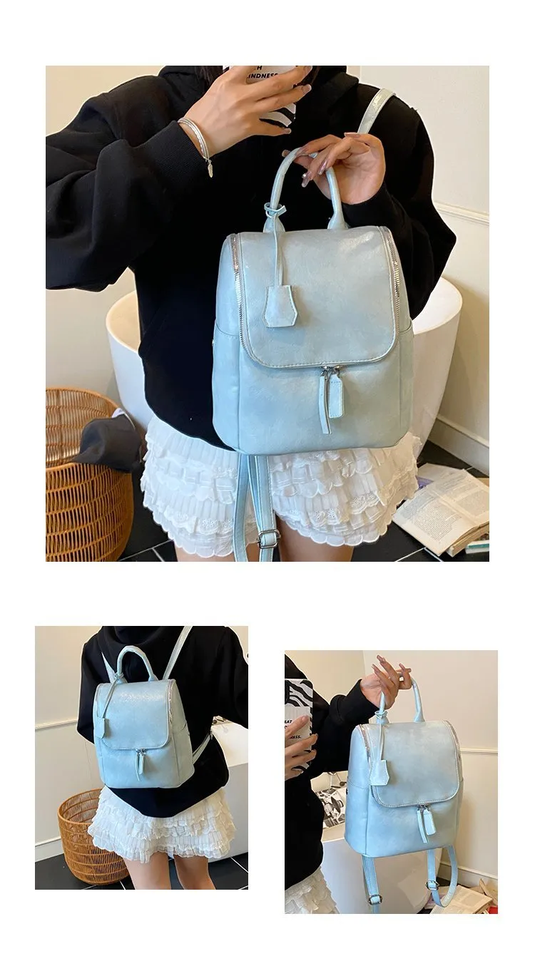 Solid Color Casual Holiday Women's Backpack display picture 22