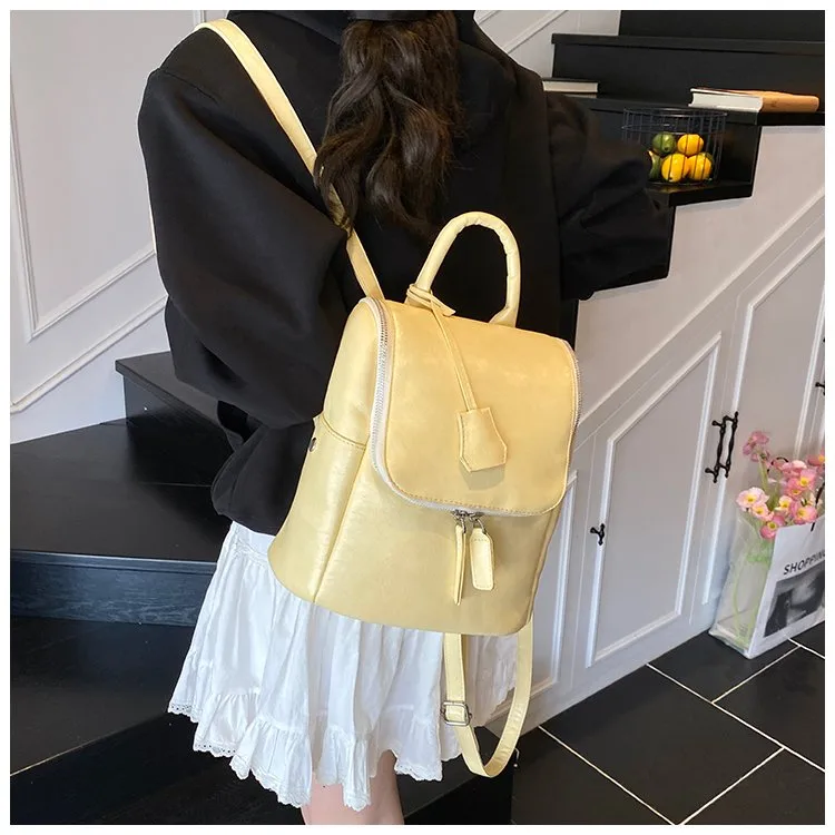 Solid Color Casual Holiday Women's Backpack display picture 21