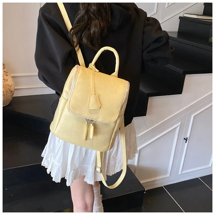 Solid Color Casual Holiday Women's Backpack display picture 11