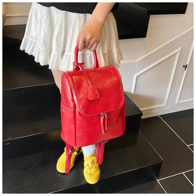 Solid Color Casual Holiday Women's Backpack display picture 23