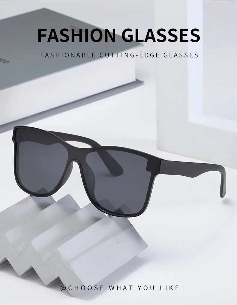 New   Outdoor Sports Riding Sunglasses Men And Women's Fashion Personalized Conjoined Polarized Sunglasses display picture 1