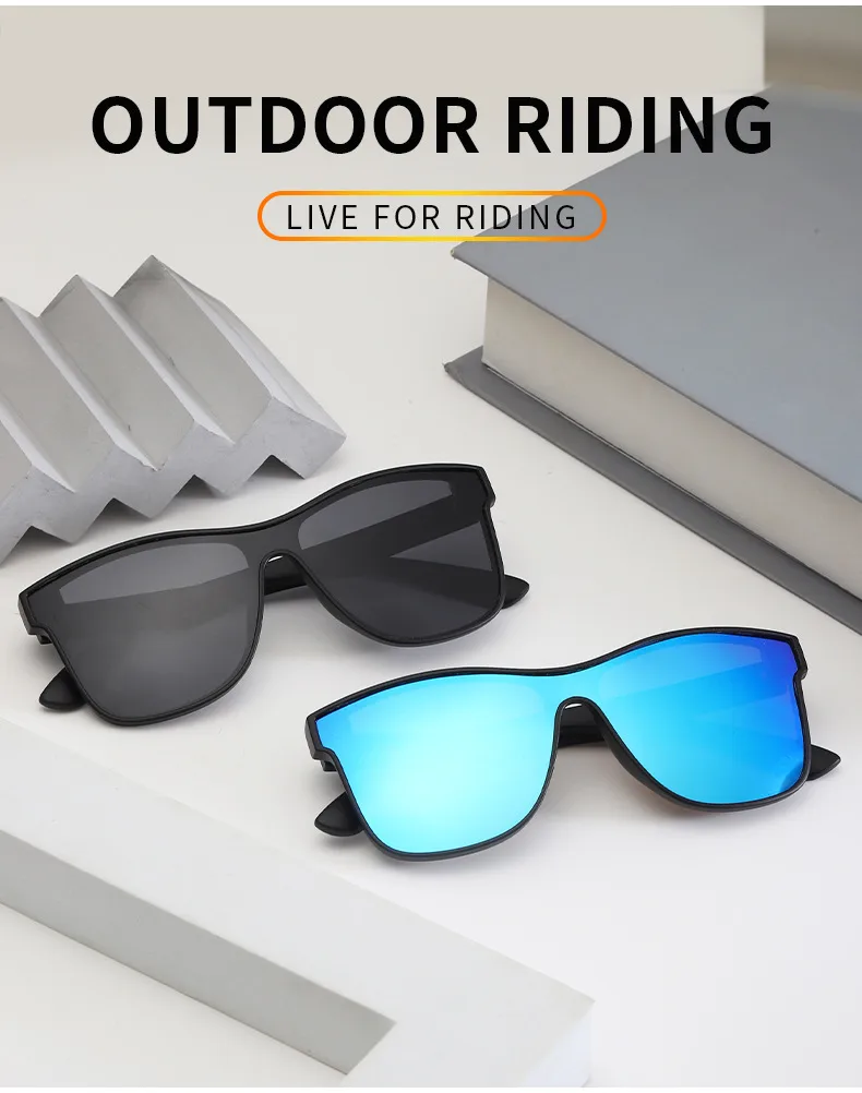 New   Outdoor Sports Riding Sunglasses Men And Women's Fashion Personalized Conjoined Polarized Sunglasses display picture 3