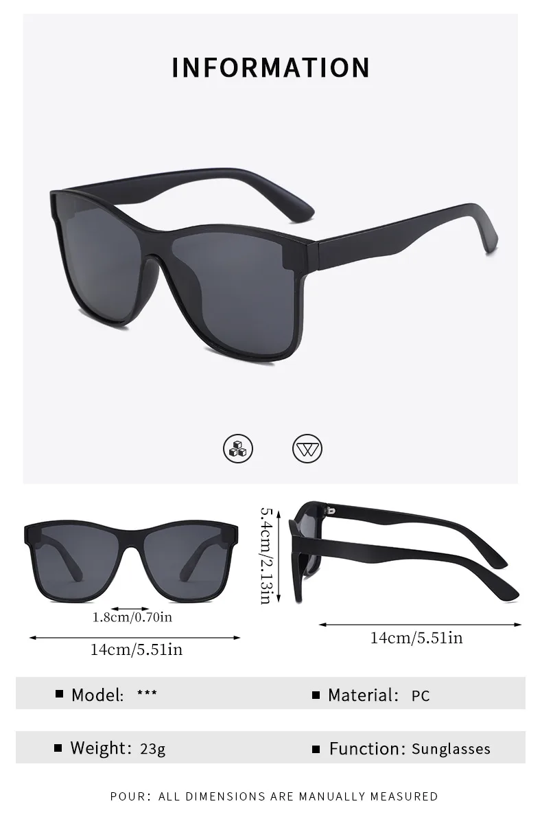 New   Outdoor Sports Riding Sunglasses Men And Women's Fashion Personalized Conjoined Polarized Sunglasses display picture 8