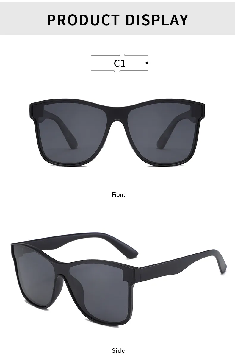 New   Outdoor Sports Riding Sunglasses Men And Women's Fashion Personalized Conjoined Polarized Sunglasses display picture 10