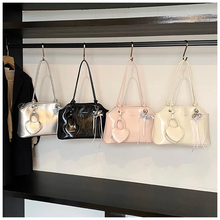 Women's Pu Leather Solid Color Streetwear Square Zipper Shoulder Bag display picture 1