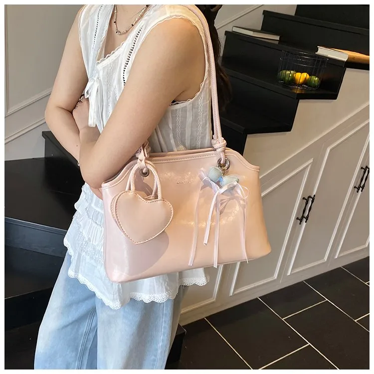 Women's Pu Leather Solid Color Streetwear Square Zipper Shoulder Bag display picture 2