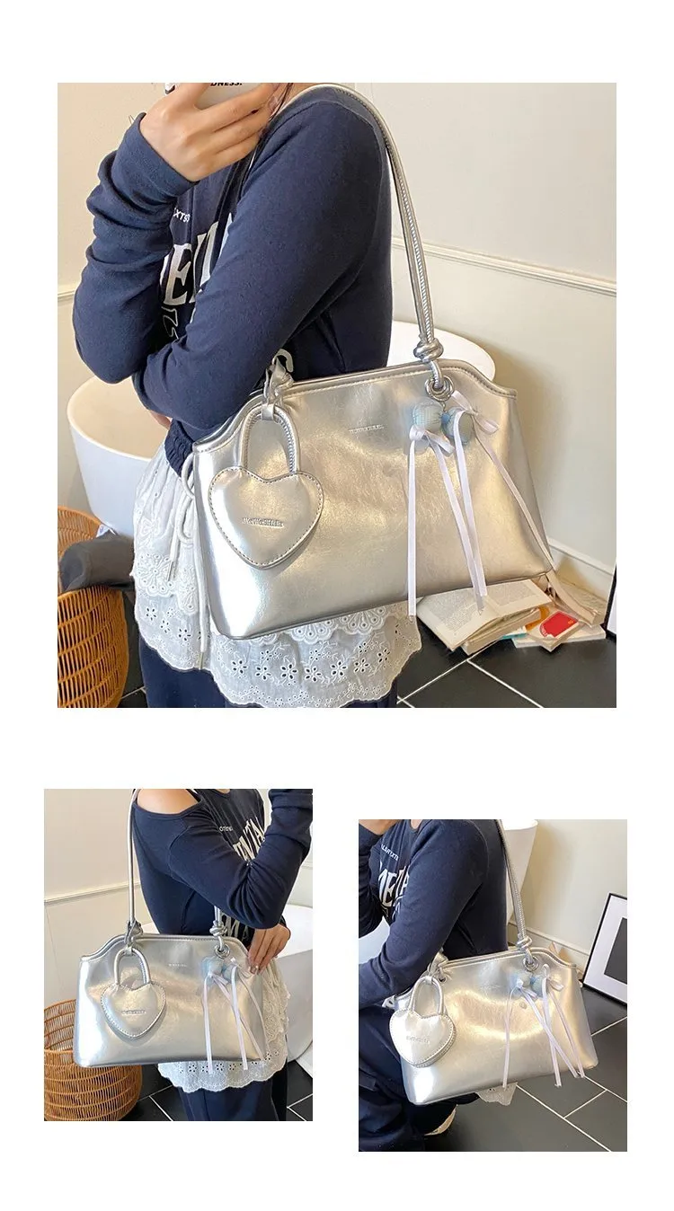 Women's Pu Leather Solid Color Streetwear Square Zipper Shoulder Bag display picture 7