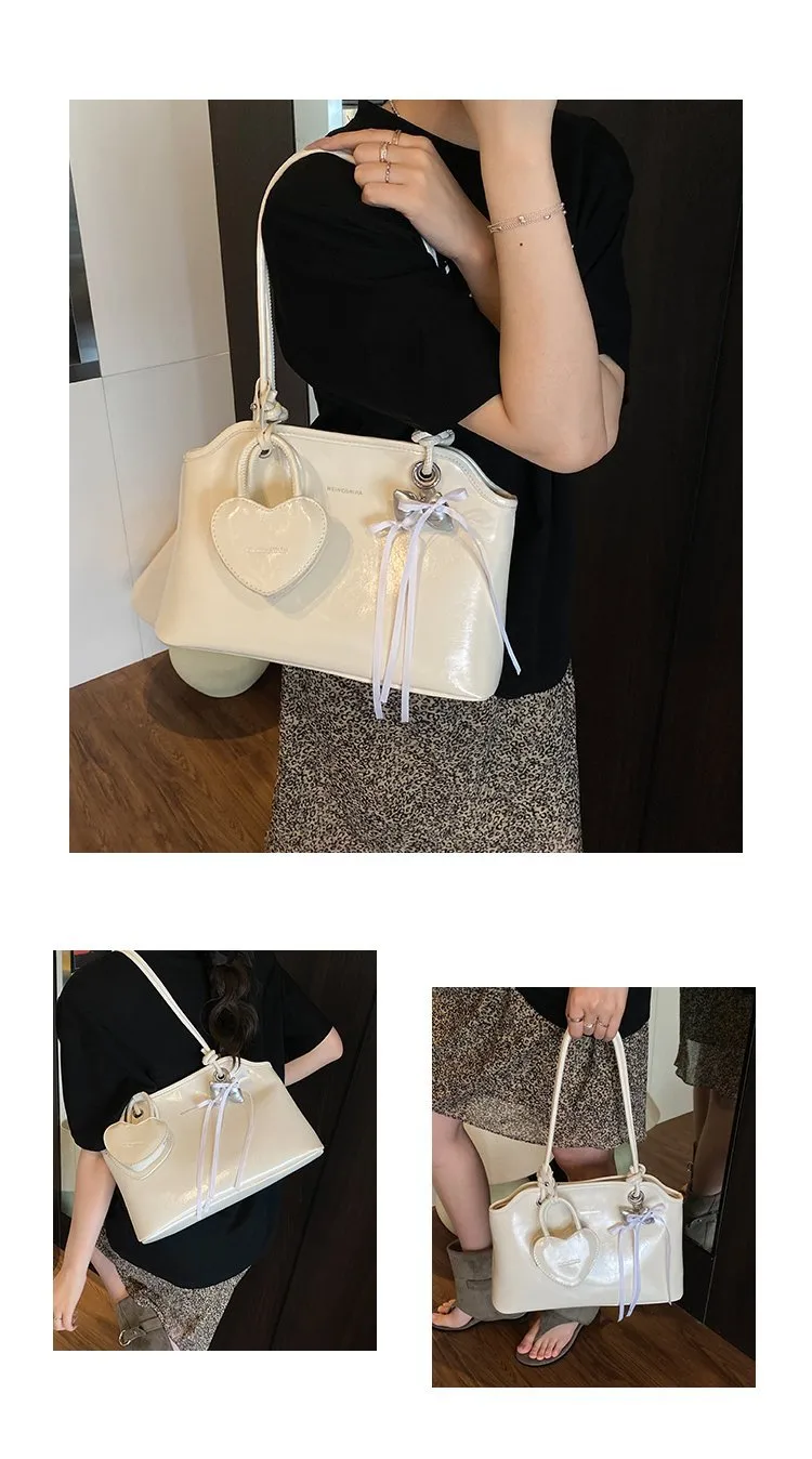 Women's Pu Leather Solid Color Streetwear Square Zipper Shoulder Bag display picture 6