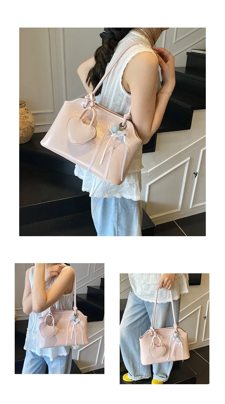 Women's Pu Leather Solid Color Streetwear Square Zipper Shoulder Bag display picture 5
