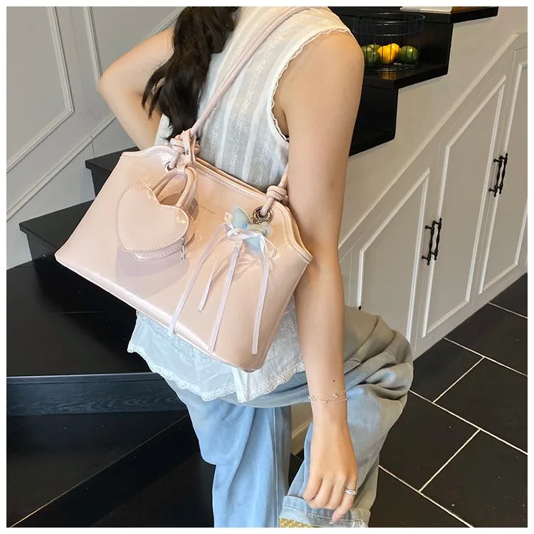 Women's Pu Leather Solid Color Streetwear Square Zipper Shoulder Bag display picture 15
