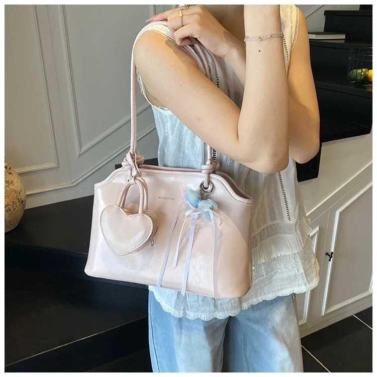 Women's Pu Leather Solid Color Streetwear Square Zipper Shoulder Bag display picture 8