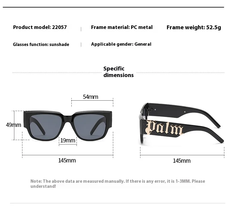 22057  New Fashion Small Frame Punk Men's And Women's Sunglasses Instagram Style Sunglasses Women's High-Level display picture 1