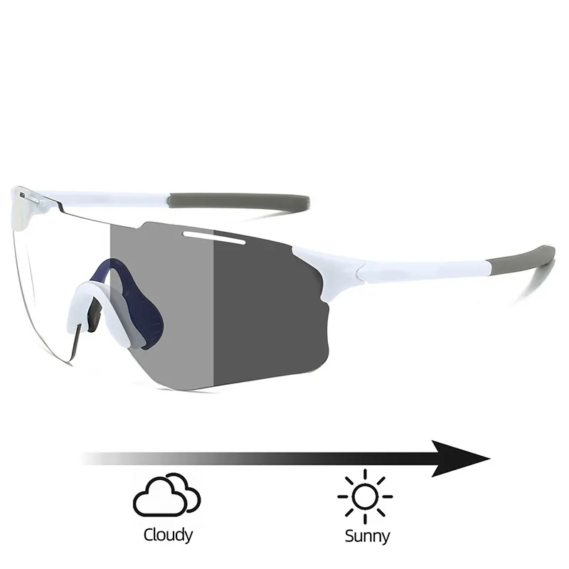 Style  New Color-changing Sports Glasses Outdoor Riding Sunglasses Men's And Women's Same Style Bicycle Windproof Sunglasses display picture 11