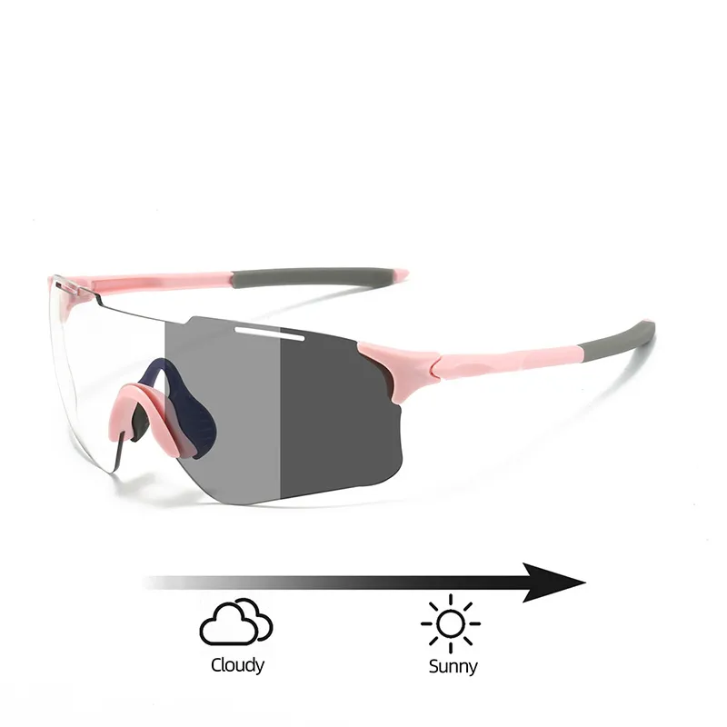 Style  New Color-changing Sports Glasses Outdoor Riding Sunglasses Men's And Women's Same Style Bicycle Windproof Sunglasses display picture 13