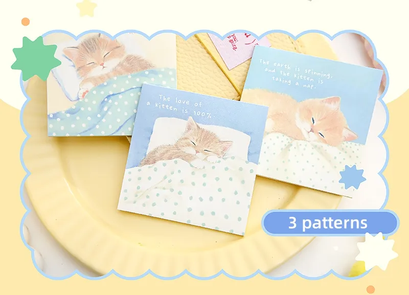 1 Piece 1 Set Animal Cat Class Learning School Paper Cartoon Style Cute Sweet Sticky Note display picture 2