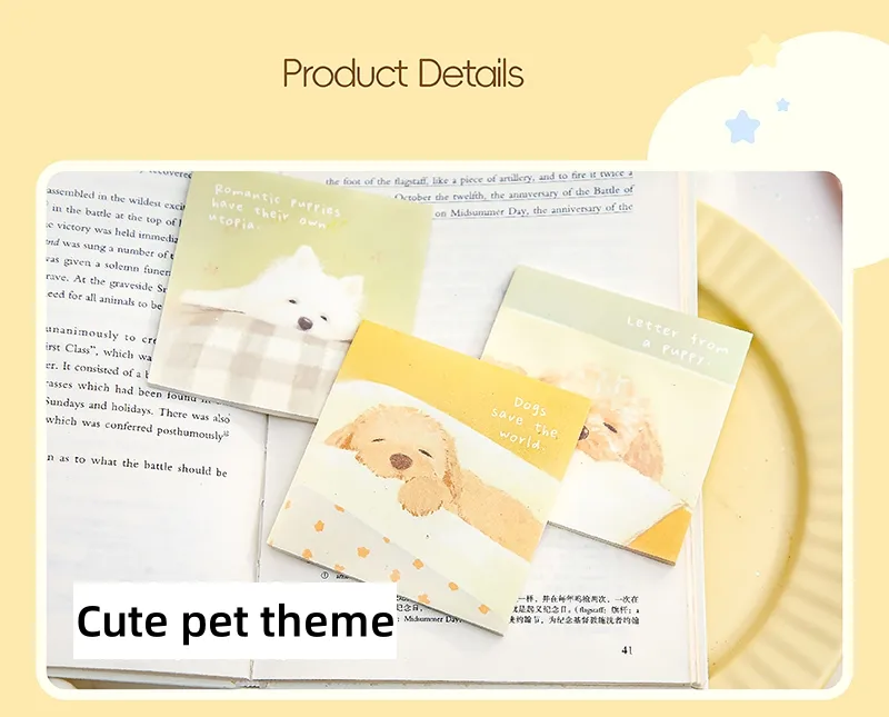1 Piece 1 Set Animal Cat Class Learning School Paper Cartoon Style Cute Sweet Sticky Note display picture 3