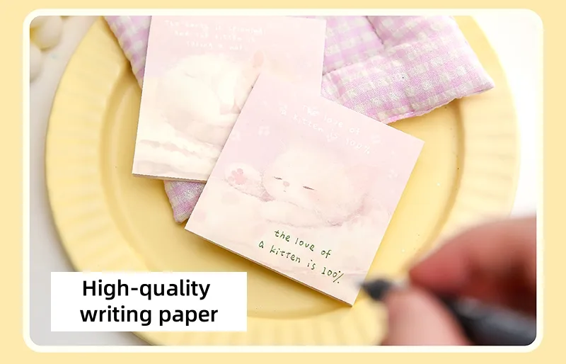 1 Piece 1 Set Animal Cat Class Learning School Paper Cartoon Style Cute Sweet Sticky Note display picture 4