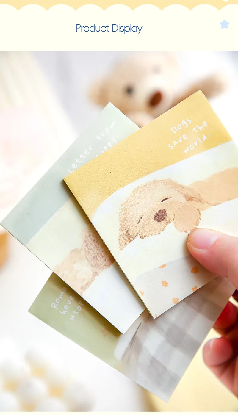 1 Piece 1 Set Animal Cat Class Learning School Paper Cartoon Style Cute Sweet Sticky Note display picture 6