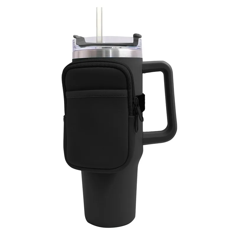 40 Oz Ice Cup Set Storage Bag Diving Material Non-slip Ice Cup Bottle Bag Car Absorbent Handle Insulation Cup Set display picture 11