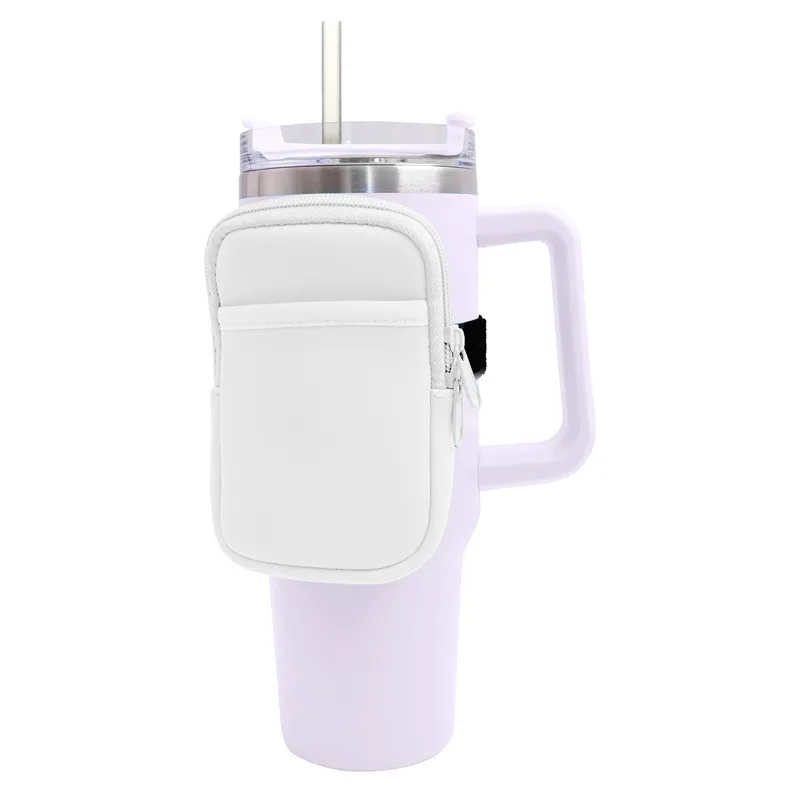 40 Oz Ice Cup Set Storage Bag Diving Material Non-slip Ice Cup Bottle Bag Car Absorbent Handle Insulation Cup Set display picture 12